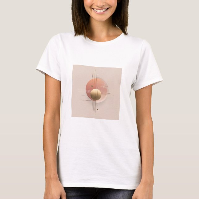 Modernt formgivning med cirklar och linjer planera t shirt (Framsida)