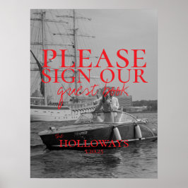 Modernt Foto Bröllopsgästbok Poster