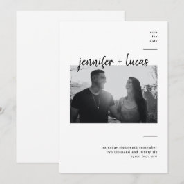 Modernt foto för att spara datum inbjudningar