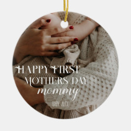 modernt foto i första mors dag julgransprydnad keramik