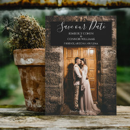 Modernt foto spara datum | Svart Datumet