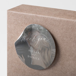 Modernt foto tackgå runt klistermärke