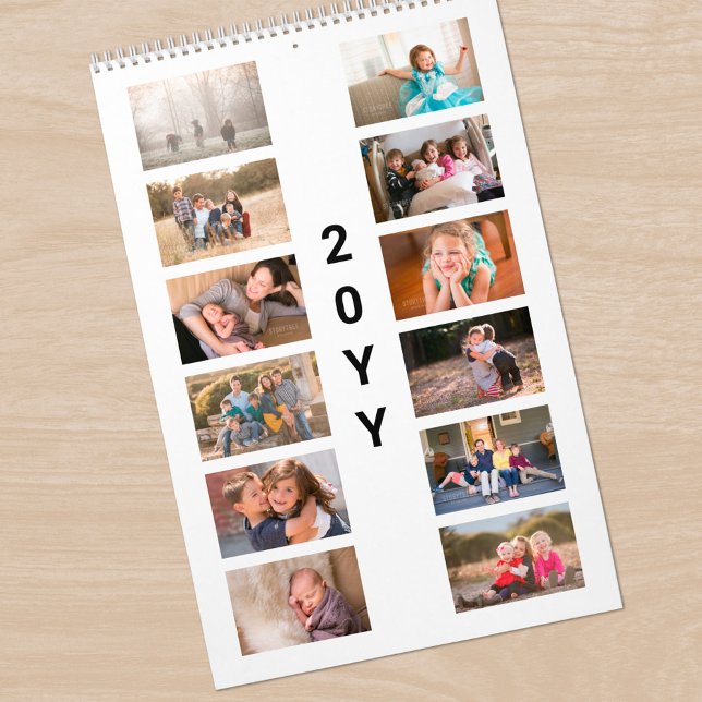 Modernt foto vitt omslag kalender (Modern Photo White Cover Calendar, front cover)