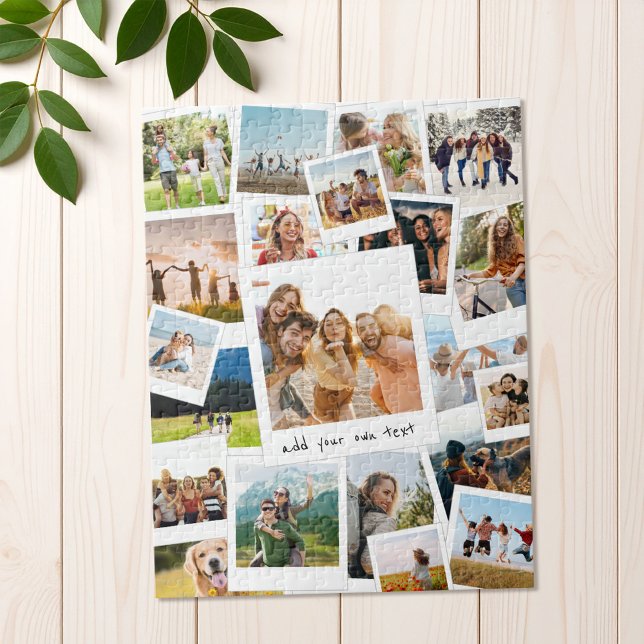 Modernt fotoalbum med fotokollage pussel (Skapare uppladdad)