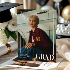 Modernt fotoexamensmeddelande inbjudningar