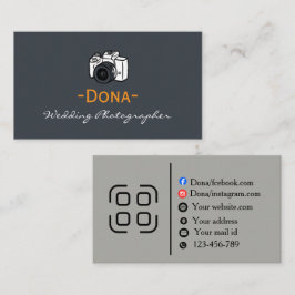 Modernt Fotografi Affärs Kort med Ren Layout