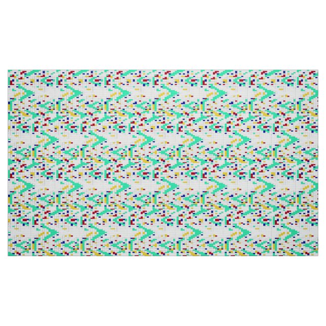 Modernt geometriskt färgblockrutnät tyg (Fat Quarter)