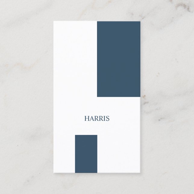 Modernt geometriskt för sjömanblått visitkort (Framsida)