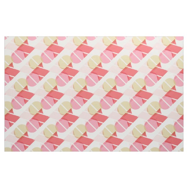 Modernt geometriskt Glass valentintyg för rosor Tyg (Fat Quarter)