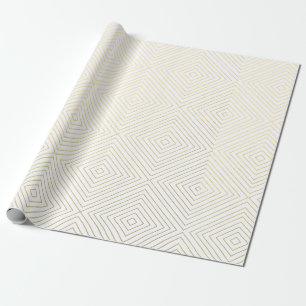 Modernt geometriskt guld kvadrerar mönster på presentpapper