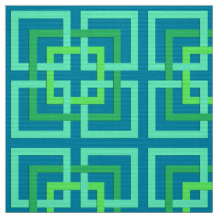 Modernt geometriskt kvadrerar, Aqua, krickan, Tyg