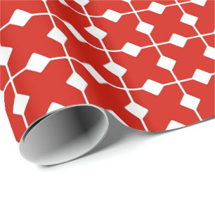 Modernt geometriskt, röda diamanter - mörk - presentpapper