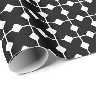 Modernt geometriskt, svartvita diamanter - presentpapper