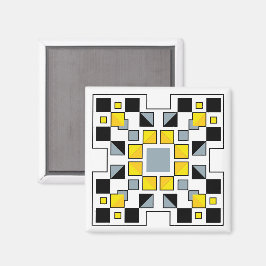 Modernt geometriskt täcke mönster konst magnet