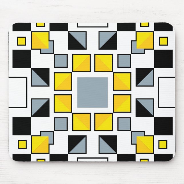 Modernt geometriskt täcke mönster konst  musmatta (Framsidan)