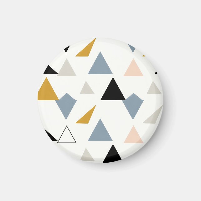 Modernt geometriskt triangelmönster magnet (Framsidan)