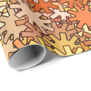 Modernt geometriskt utrustar, senapsgultt guld & presentpapper