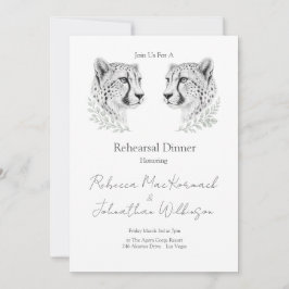 Modernt Gepard Rehearsal Middag Elegant Design Inbjudningar