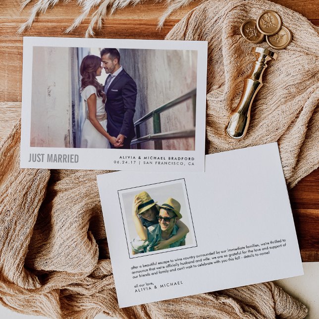 Modernt gifta | Bröllopsannonsering Meddelande (Skapare uppladdad)