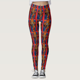 Modernt glasmålning Tre vise män på engelska Leggings