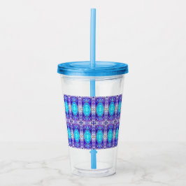 Modernt glasmönster i akryl tumbler take away mugg