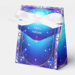 Modernt glasmosaikmönster Holiday Favor Box Presentaskar