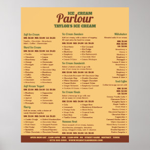 Modernt Glassbar Meny Poster