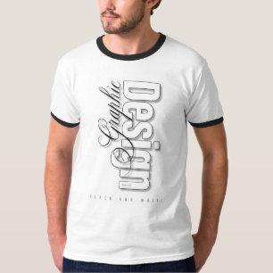 Modernt grafiskt tryckt t-shirt för män