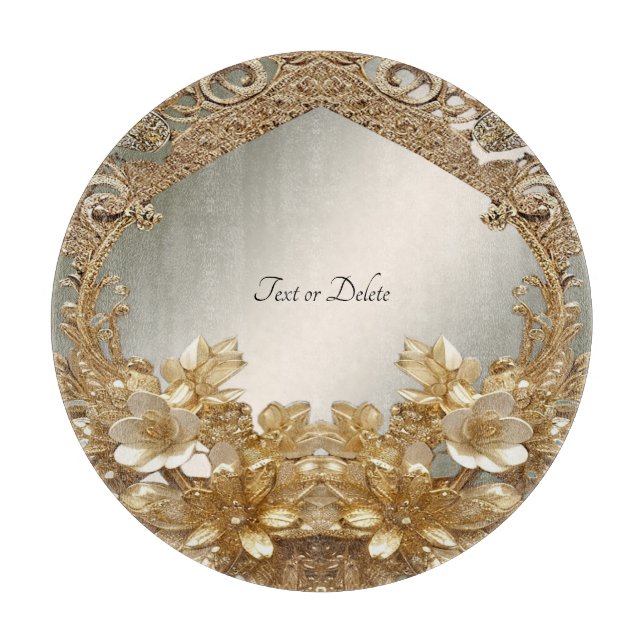 Modernt Guld Ornate-Blommigtens styrelse (Framsidan)