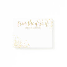 Modernt guld- skrivbordnamn