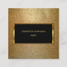 Modernt guld & stilfull chic professionell för fyrkantigt visitkort