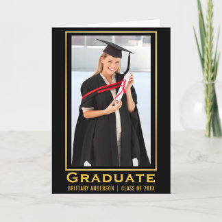 Modernt guld- veck för studentenfotomeddelande meddelande