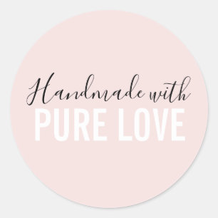 Modernt hantverk med ren kärlek  runt klistermärke