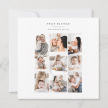modernt helgdag-kort för multifotofamilj