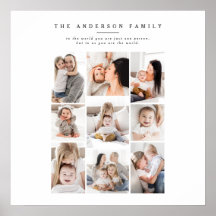 modernt helgdag-kort för multifotofamilj
