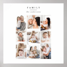 modernt helgdag-kort för multifotofamilj