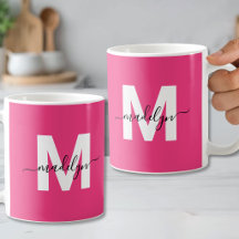 Modernt het rosa monogram