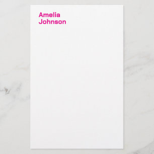 Modernt het rosa namn minimalistisk professionell brevpapper
