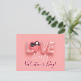 MODERNT HJÄRTA RÖDA VALENTINSDAG HELG VYKORT