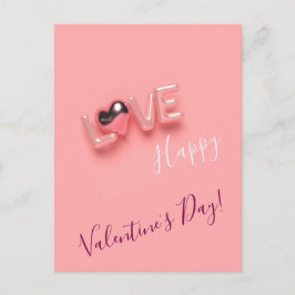 MODERNT HJÄRTA RÖDA VALENTINSDAG VYKORT