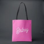 Modernt Hot Pink Personlig Monogram och Namn Tygkasse<br><div class="desc">Vi presenterar vår moderna varma rosa personliga monogram- och namntaska, en livfull och stilren accessoar designad för daglig användning. Denna iögonfallande taska har en djärv varmröd färg och är personifierad med ditt monogram och namn för en unik touch. Tillverkad av högkvalitativa, slitstarka material, erbjuder den gott om utrymme för dina...</div>