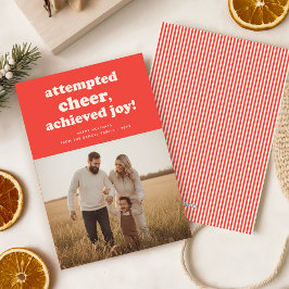 Modernt humor rolig familj barn foto jul julkort