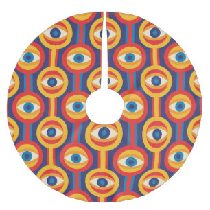 Modernt i mitten av århundradet: abstraktens geome julgransmatta borstad polyester