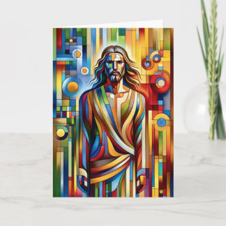 Modernt Jesus-glasmålning, för alla tillfällen Kort