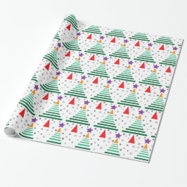 Modernt julgranmönster presentpapper