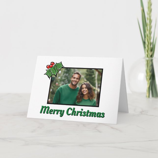 Modernt julgrans blad bär Jul mall (Framsida)