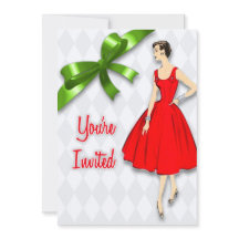 Modernt julparty för Retro mitt- århundrade