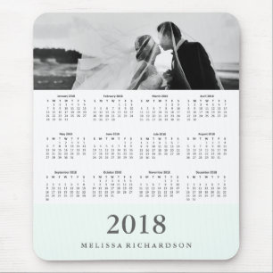 Modernt kalender och foto för Mintrand 2018 Musmatta