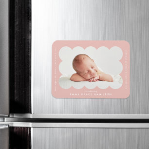 , modernt, kalloped Ram Birth-meddelande Magnet