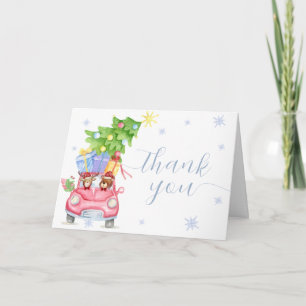 Modernt Kallt Utanför Ren Björn Baby Shower Tack Kort